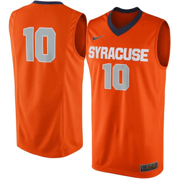 Basketball Jersey for Soft Cotton Material-Syracuse Orange #10 Orange Basketball College Basketball Jersey