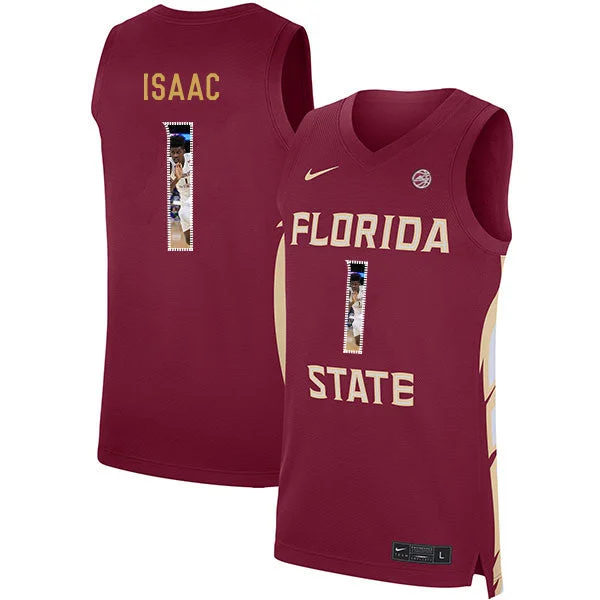 Basketball Jersey for Sports Performance Apparel-Florida State Seminoles 1 Jonathan Isaac Red Basketball College Fashion Basketball Jersey