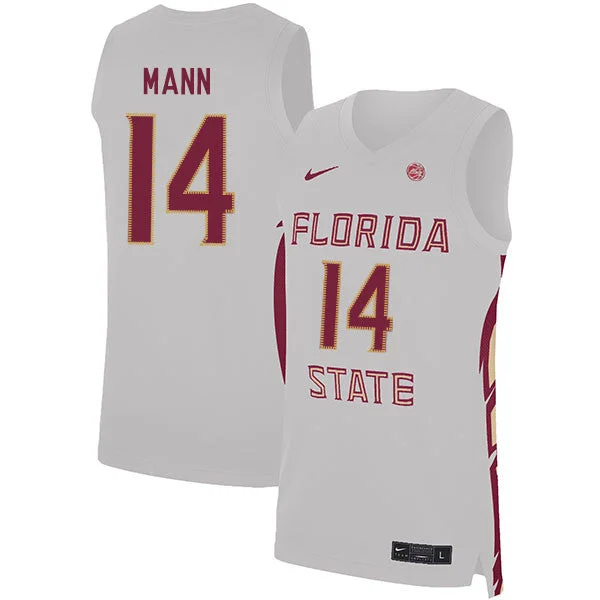 Basketball Jersey for Custom Logos-Florida State Seminoles 14 Terance Mann White Basketball College Basketball Jersey