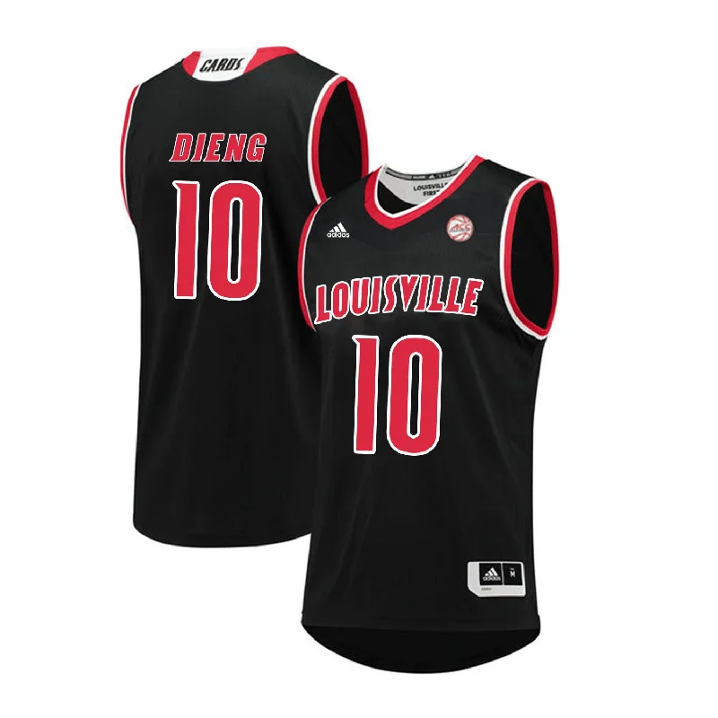 Basketball Jersey for Custom Player Names-Louisville Cardinals 10 Gorgui Dieng Black College Basketball Basketball Jersey