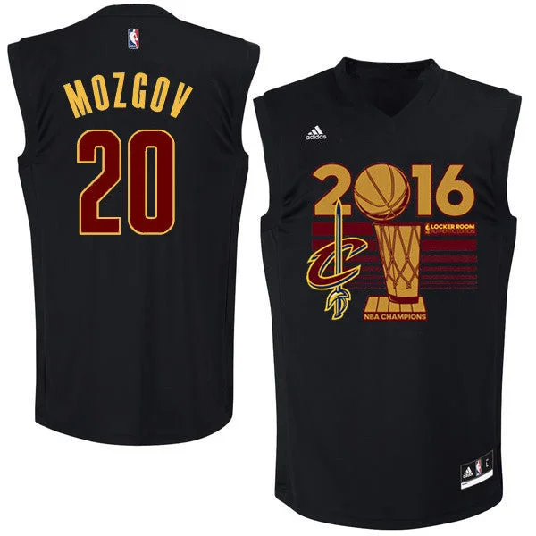 Basketball Jersey for Retro Design-Cavaliers 20 Timofey Mozgov Black 2016 Finals Champions Basketball Jersey