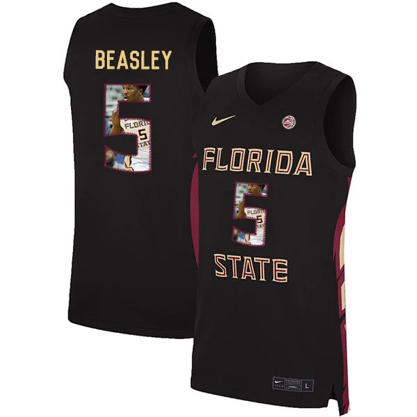 Basketball Jersey for Youth-Florida State Seminoles 5 Malik Beasley Black Basketball College Fashion Basketball Jersey