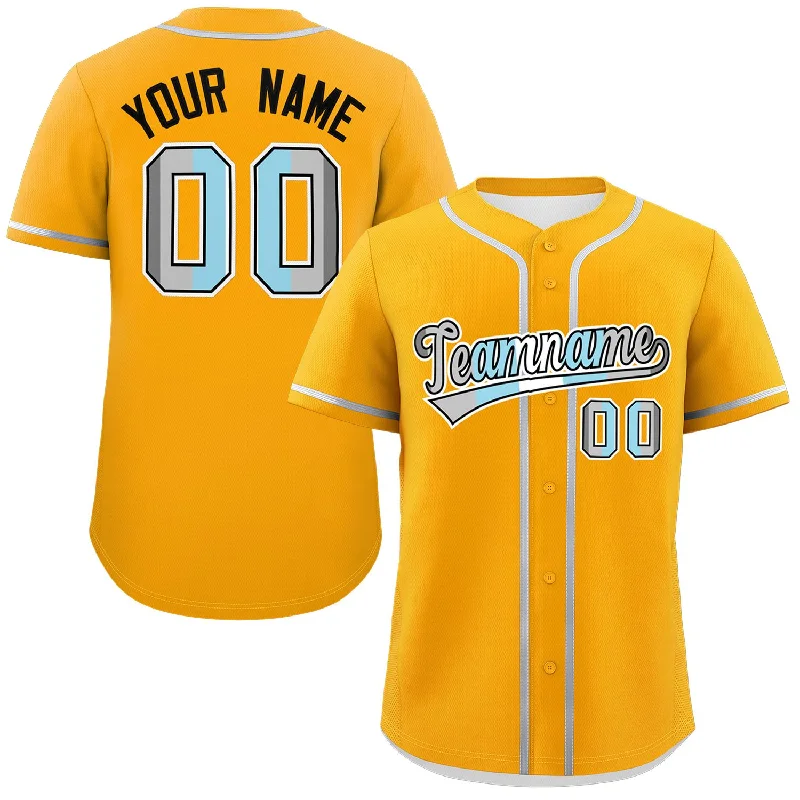 Baseball Jersey for Retro Baseball Look-Custom Yellow Demiboy For Pride Month Classic Style Authentic Baseball Jersey