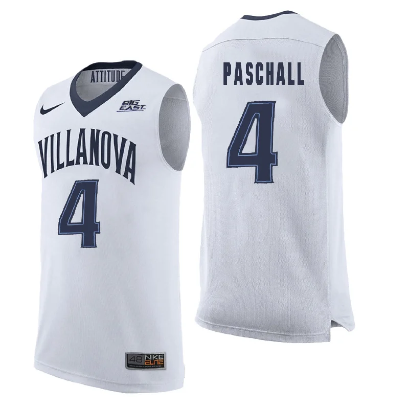 Basketball Jersey for Custom School Jerseys-Villanova Wildcats 4 Eric Paschall White College Basketball Elite Basketball Jersey