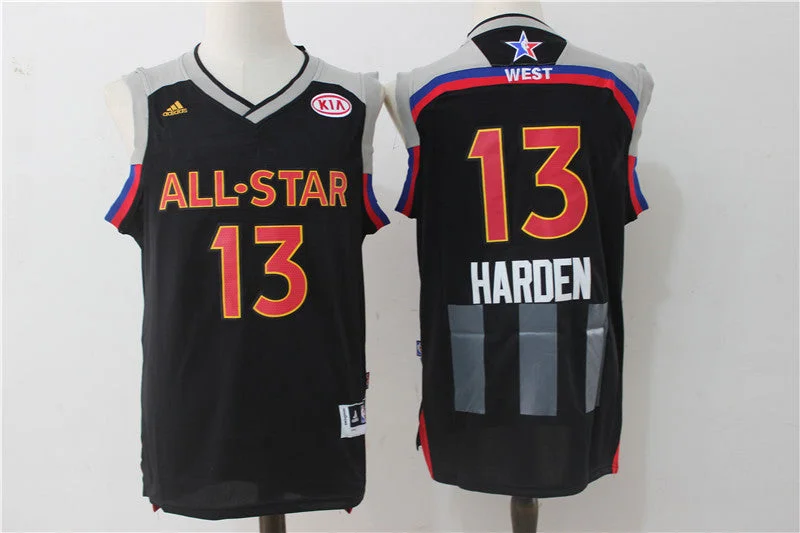 Basketball Jersey for Performance-Ready Game Wear-Rockets 13 James Harden Charcoal 2017 All-Star Game Swingman Basketball Jersey