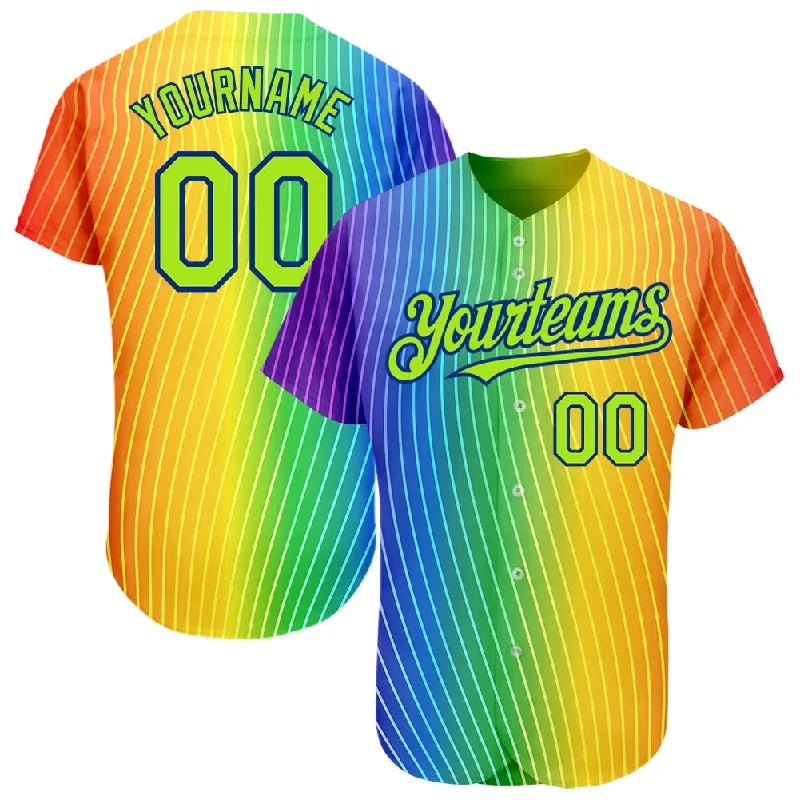 Baseball Jersey for Team Logo and Branding-Custom Rainbow For Pride Month Love Is Love LGBT 3D Authentic Baseball Jersey