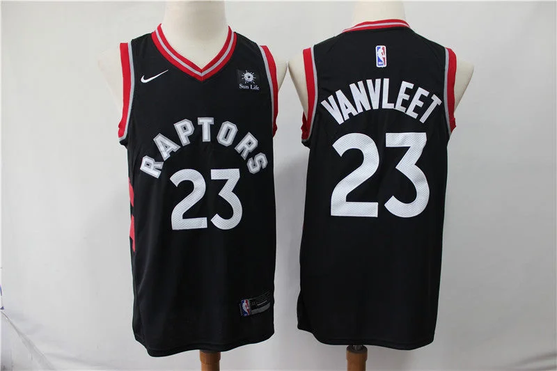 Basketball Jersey for Youth Sports Teams and Leagues-Raptors 23 Fred Vanvleet Black Swingman Basketball Jersey