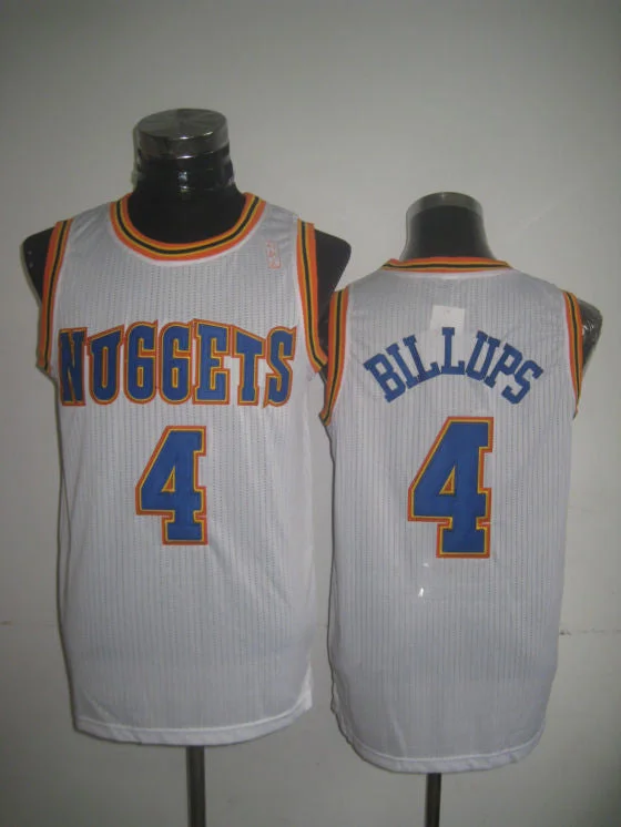 Basketball Jersey for Lightweight and Durable Wear-Nuggets 4 Billups White New Revolution 30 Basketball Jerseys