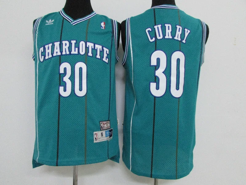 Basketball Jersey for Custom Player Designs-Hornets 30 Dell Curry Teal Hardwood Classics Basketball Jersey