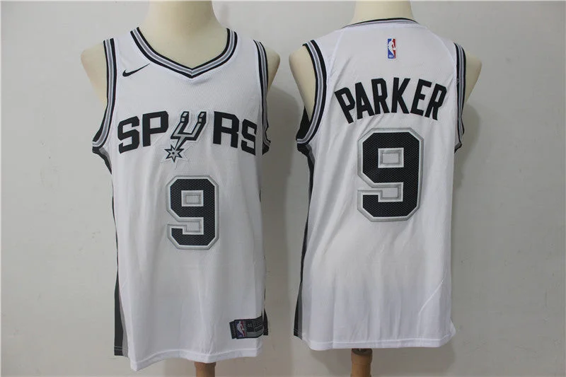 Basketball Jersey for Trendy Custom Designs-Spurs 9 Tony Parker White Swingman Basketball Jersey