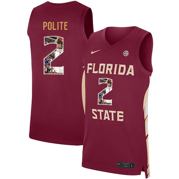 Basketball Jersey for Personalized Youth Jerseys-Florida State Seminoles 2 Anthony Polite Red Basketball College Fashion Basketball Jersey