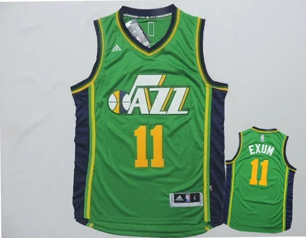 Basketball Jersey for Team-Specific Customization-Jazz 11 Exum Green New Revolution 30 Basketball Jerseys