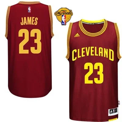 Basketball Jersey for High School Uniforms-Cavaliers 23 James Red 2015 Finals New Rev 30 Basketball Jersey