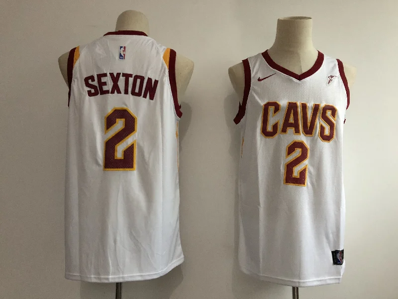 Basketball Jersey for Youth Team Spirit Apparel-Cavaliers 2 Collin Sexton White Swingman Basketball Jersey