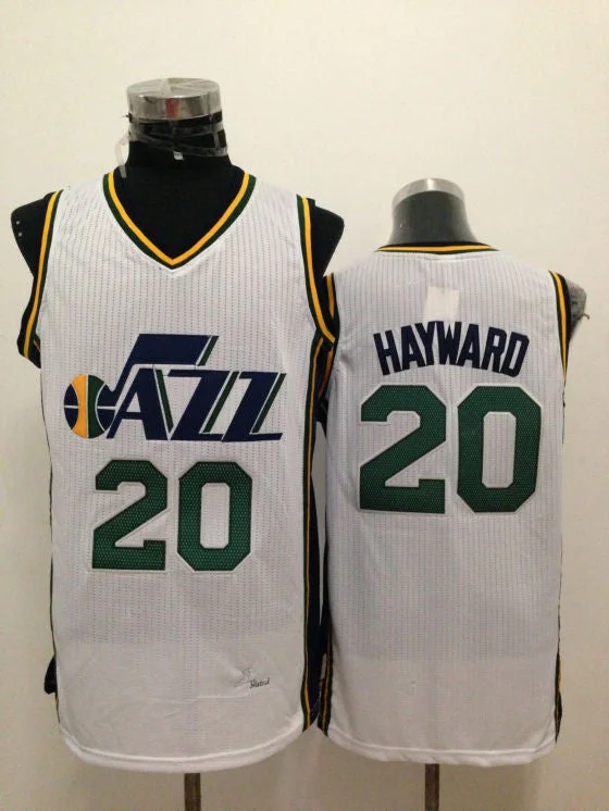 Basketball Jersey for High-Quality Materials for Players-Jazz 20 Hayward White New Revolution 30 Basketball Jerseys