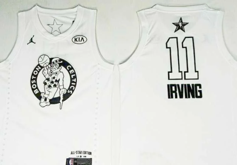 Basketball Jersey for Game Performance and Comfort-Celtics 11 Kyrie Irving White 2018 All-Star Game Jordan Brand Authentic Basketball Jersey