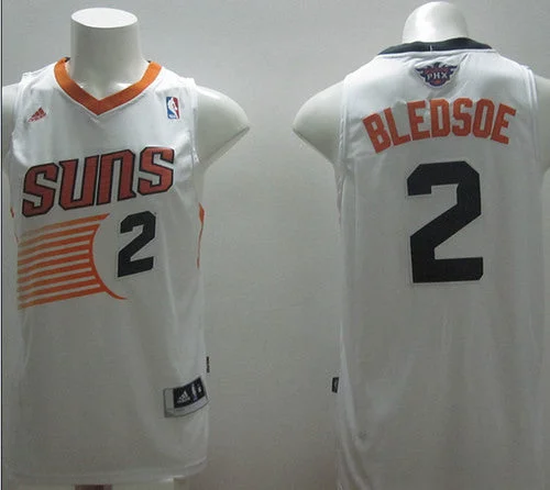 Basketball Jersey for Youth-Suns 2 Bledsoe White New Revolution 30 Swingman Basketball Jerseys