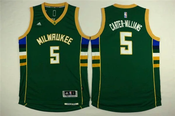 Personalized Basketball Jersey-Bucks 5 Michael Carter-Williams Green Swingman Basketball Jersey