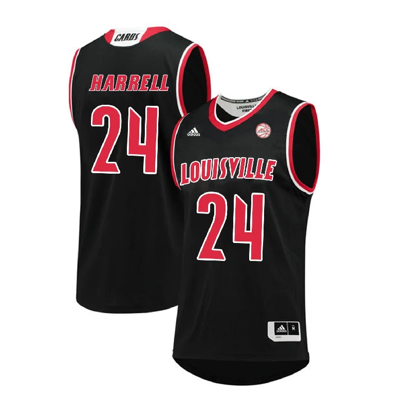 Basketball Jersey for Classic and Modern Designs-Louisville Cardinals 24 Montrezl Harrell Black College Basketball Basketball Jersey