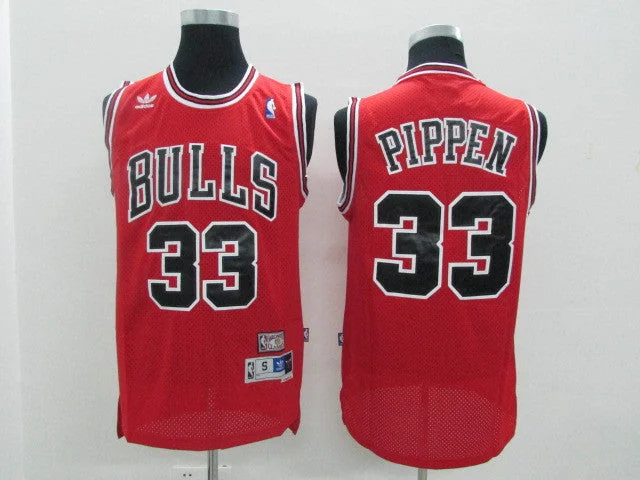 Basketball Jersey for Custom College Team Apparel-Bulls 33 Pippen Red Hardwood Classics Basketball Jerseys