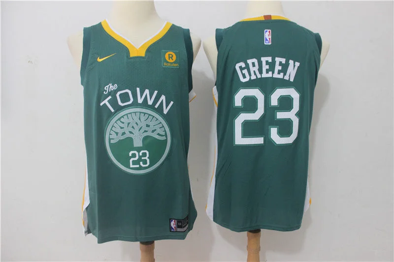 Basketball Jersey for Team Player Jerseys-Warriors 23 Draymond Green Green The Town Authentic Basketball Jersey