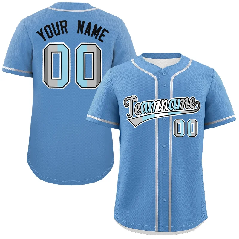 Baseball Jersey for Stylish Street Wear-Custom Light Blue Demiboy For Pride Month Classic Style Authentic Baseball Jersey