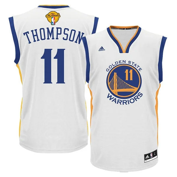 Basketball Jersey for Softball and Basketball Hybrid-Warriors 11 Klay Thompson White 2017 Finals Swingman Basketball Jersey