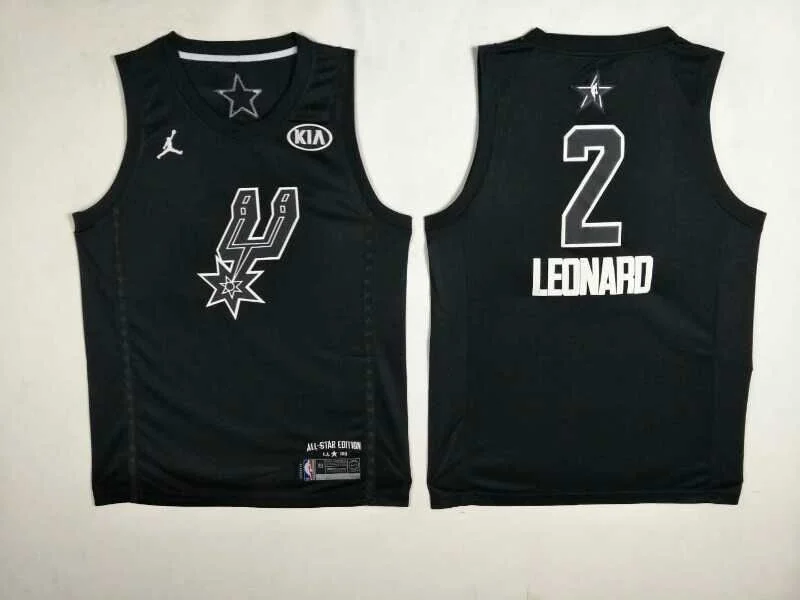 Basketball Jersey for Professional Quality Fit-Spurs 2 Kawhi Leonard Black 2018 All-Star Game Jordan Brand Authentic Basketball Jersey