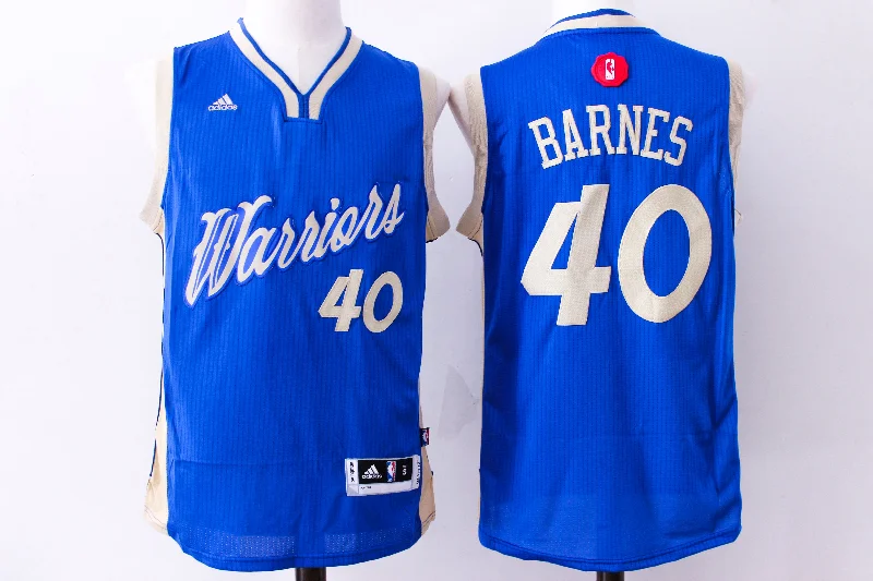 Basketball Jersey for High-Quality Materials for Players-Warriors 40 Harrison Barnes Blue 2015-16 Christmas Day Swingman Basketball Jersey