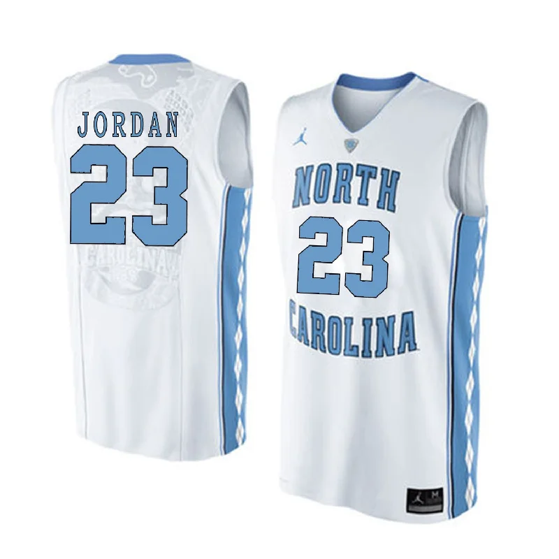 Basketball Jersey for All-Age Groups-North Carolina Tar Heels 23 Michael Jordan White College Basketball Basketball Jersey