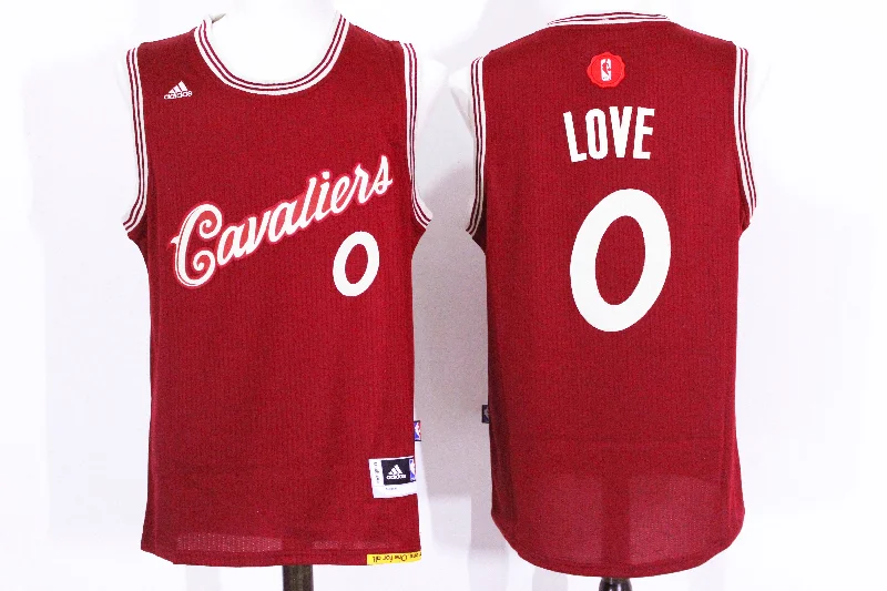 Basketball Jersey for Soft Cotton Fit-Cavaliers 0 Kevin Love Red 2015-16 Christmas Day Swingman Basketball Jersey