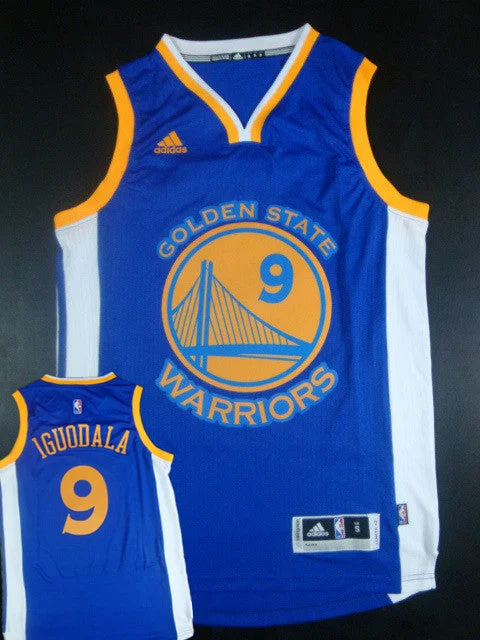 Basketball Jersey for Vintage Basketball Apparel-Warriors 9 Iguodala Blue New Revolution 30 Basketball Jersey