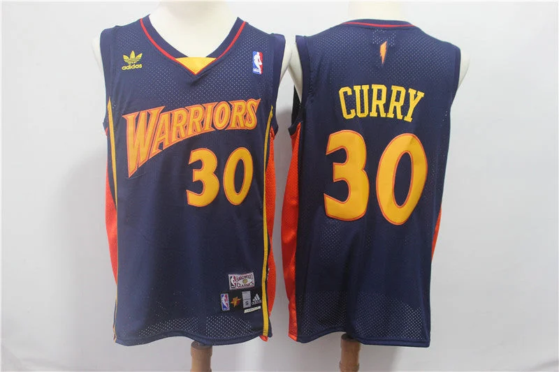 Basketball Jersey for Game Ready Uniforms-Warriors 30 Stephen Curry Navy Hardwood Classics Basketball Jersey