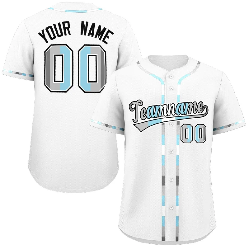 Baseball Jersey for Breathable and Soft Fit-Custom White Demiboy For Pride Month Classic Style Authentic Baseball Jersey