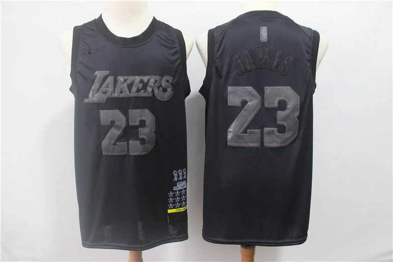 Basketball Jersey for Fast-Drying Basketball Gear-Lakers 23 Lebron James Black Swingman MVP Basketball Jersey