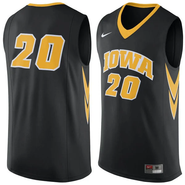 Basketball Jersey for Kids-Iowa Hawkeyes #20 Black Basketball College Basketball Jersey