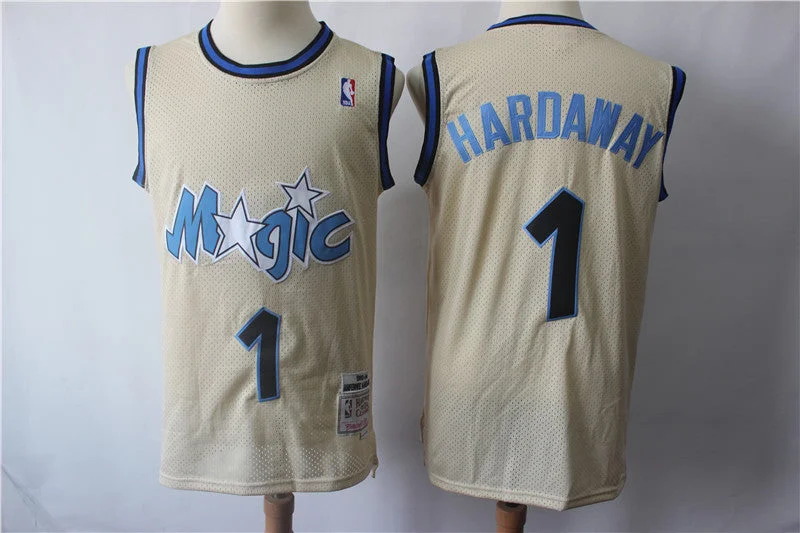 Basketball Jersey for High-Quality Youth League Apparel-Magic 1 Penny Hardaway Cream Hardwood Classics Basketball Jersey