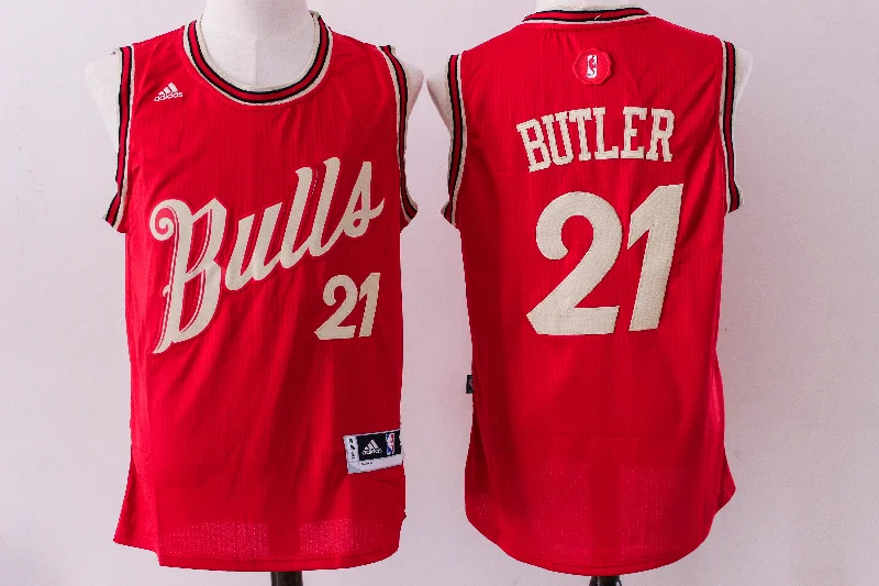 Basketball Jersey for Comfortable Fit for All-Size Players-Bulls 21 Jimmy Butler Red 2015-16 Christmas Day Swingman Basketball Jersey