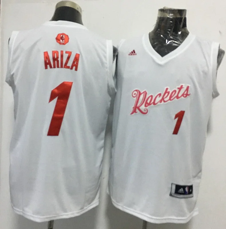 Basketball Jersey for High-Quality Basketball Wear-Rockets 1 Trevor Ariza White 2016 Christmas Day Swingman Basketball Jersey