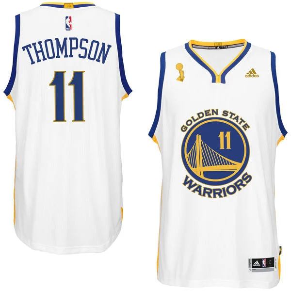 Basketball Jersey for Premium Performance Fit-Warriors 11 Klay Thompson White Trophy Banner Swingman Basketball Jersey