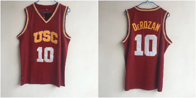 Basketball Jersey for Professional Players-USC Trojans 10 DeMar DeRozan Red College Basketball Basketball Jersey