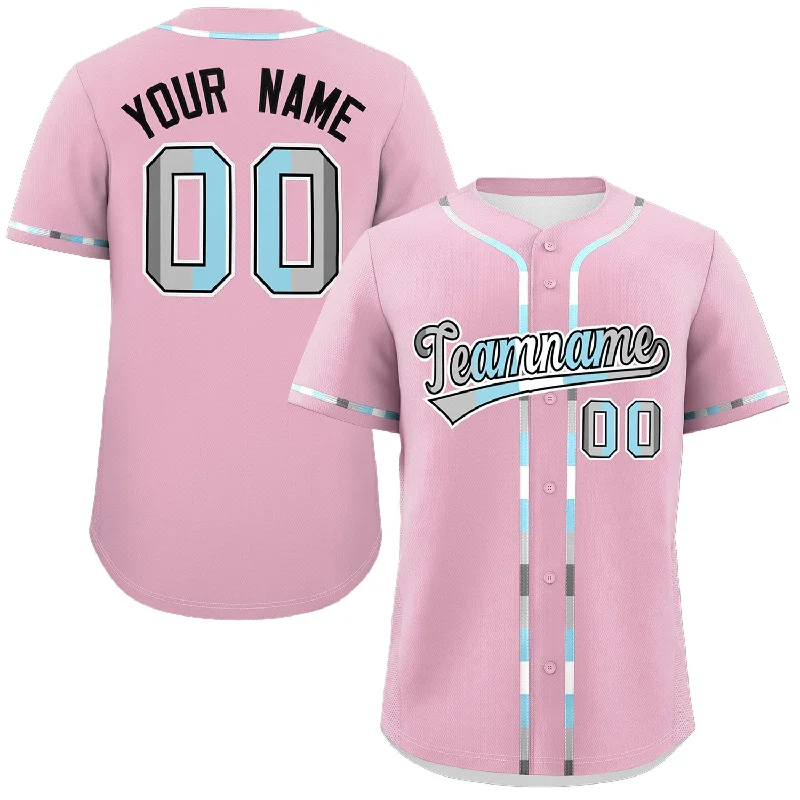 Baseball Jersey for Team Identity Apparel-Custom Light Pink Demiboy For Pride Month Classic Style Authentic Baseball Jersey