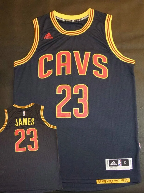 Basketball Jersey for Custom Fan Jerseys-Cavaliers 23 James Blue 2014-15 New Revolution 30 Basketball Jersey