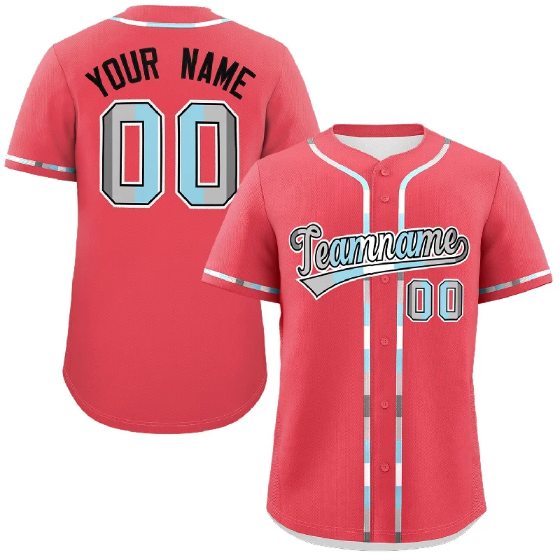 Baseball Jersey for Fan-Favorite Custom Gear-Custom Light Red Demiboy For Pride Month Classic Style Authentic Baseball Jersey