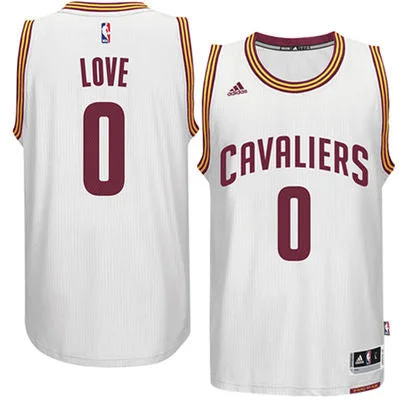 Basketball Jersey for Retro Team Apparel-Cavaliers 0 Kevin Love White New Revolution 30 Swingman Basketball Jersey