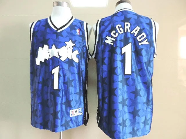 Basketball Jersey for Custom Team Logos and Numbers-Magic 1 McGrady Blue New Revolution 30 Throwback Basketball Jerseys