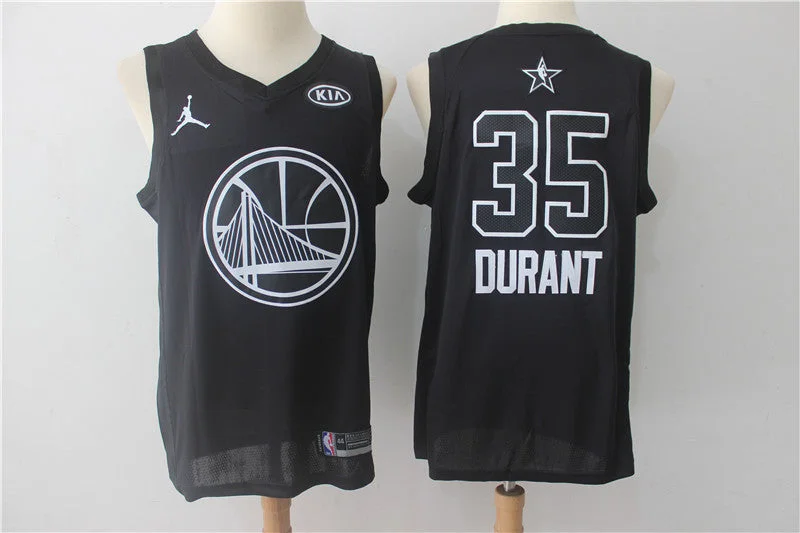 Basketball Jersey for Unique Team Designs-Warriors 35 Kevin Durant Black 2018 All-Star Game Swingman Basketball Jersey