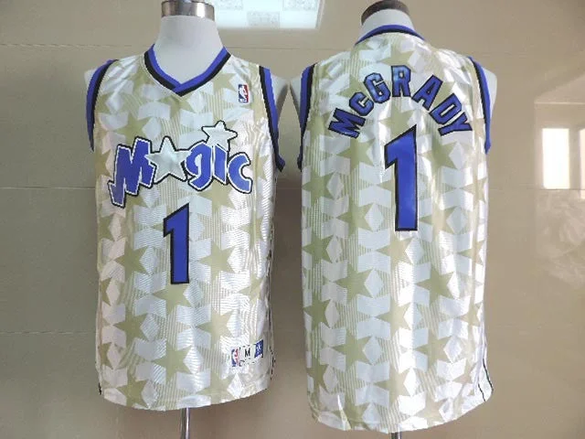 Basketball Jersey for Stylish Retro Basketball Look-Magic 1 McGrady White New Revolution 30 Throwback Basketball Jerseys