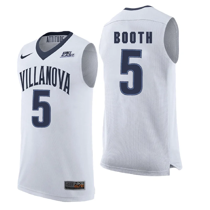 Basketball Jersey for Men-Villanova Wildcats 5 Phil Booth White College Basketball Elite Basketball Jersey