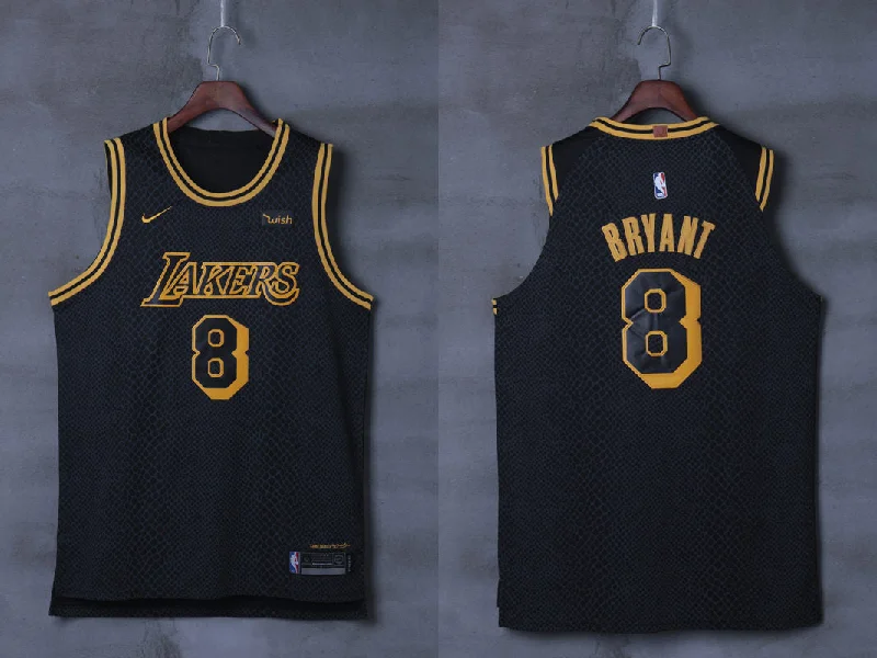 Basketball Jersey for Professional Players-Lakers 8 Kobe Bryant Black City Edition Authentic Basketball Jersey